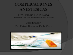 complicaciones anestesicas