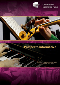 Conservatorio Nacional de Música - Prospecto Informativo