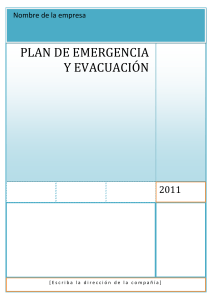ejemplo de plan de emergencia y evacuacion