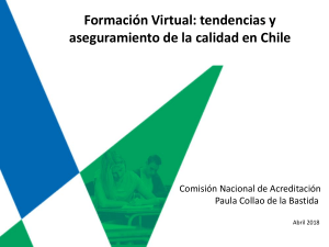 Formación Virtual. tendencias y aseguramiento de la calidad en Chile 