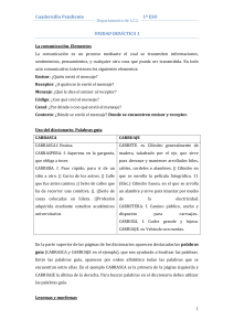 CUADERNO DE PENDIENTES DE 1 ESO, teoría y actividades de la asignatura de Castellano.