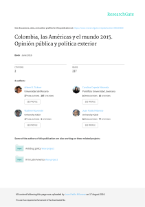 Colombia las Americas y el mundo 2015. O