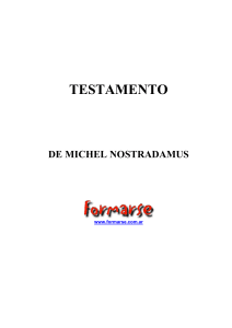 Nostradamus, Michel - Testamento