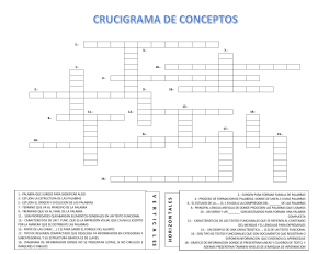CRUCIGRAMA DE CONCEPTOS - TALLER DE LECTURA Y REDACCION