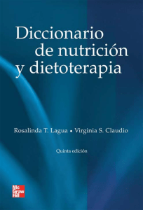 Diccionario de Nutricion Dietoterapia 2007 5&deg; ed. - Lagua, R.