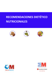 Recomendaciones Dietetico Nut 2015 SERMAS