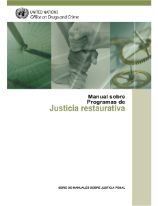 Manual sobre programas de justicia restaurativa