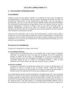 GUIA DE LABORATORIO N° 5   CONSOLIDACION Y PERMEABILIDAD