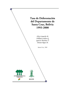 Tasa de Deforestacion del Departamento de Santa Cruz- Bolivi