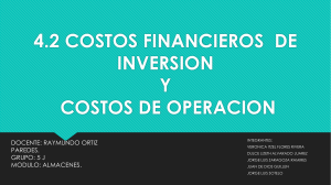 4.2 costos financieros de inversion y costos de operacion