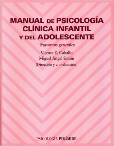 MANUAL DE PSICOLOGIA CLINICA INFANTIL Y ADOLESCENTE
