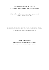 Documento completo LA CUESTIÓN DEL PODER EN MANUEL CASTELLS 1967-2009