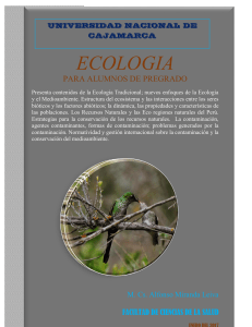 Ecologia para Pregrado, primera parte.