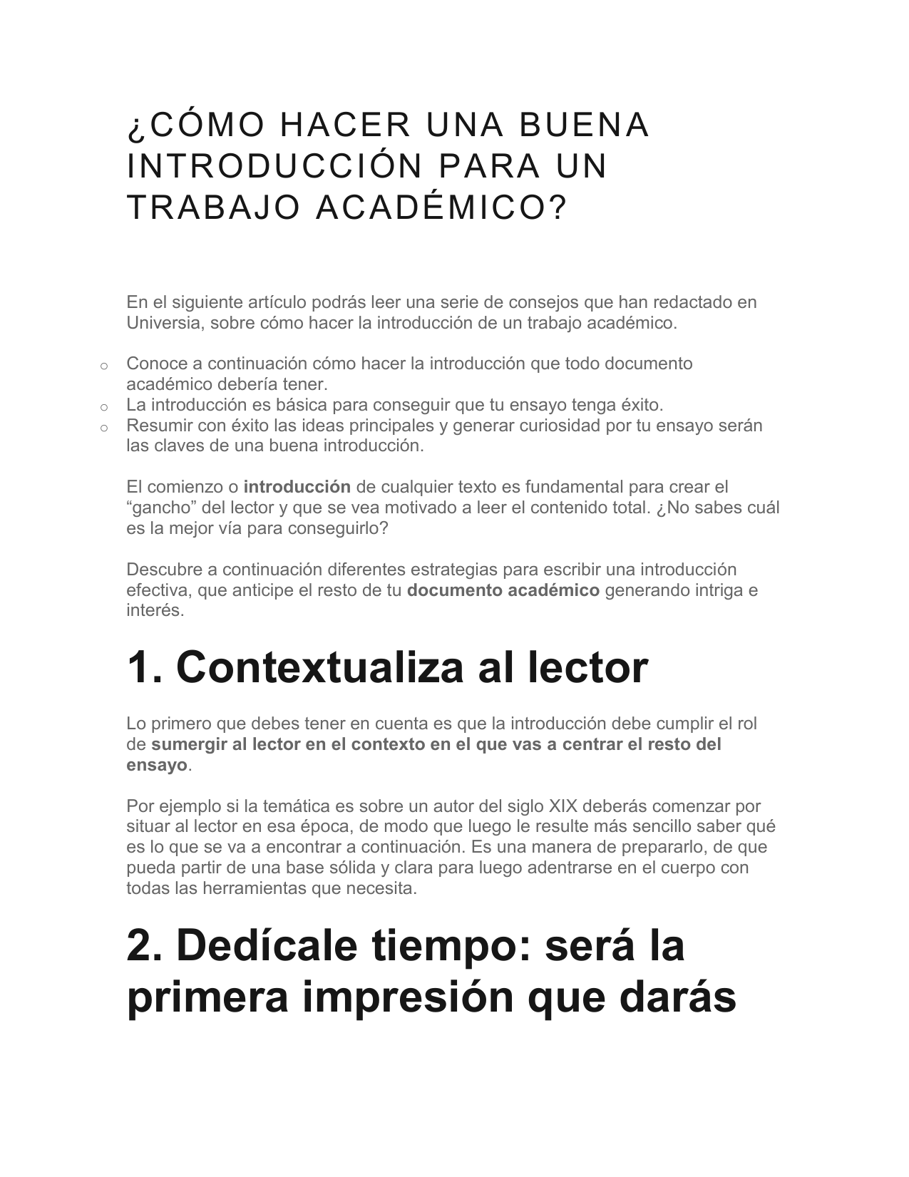 Como Hacer Una Introduccion De Una Monografia Ejemplos Nuevo Ejemplo ...