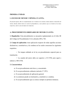 I. Apunte Procedimiento Ordinario de menor y minima cuantia. Prof. Leonel Torres Labbé (4)