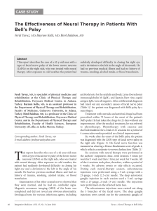 Efectividad de Terapia Neural en pacientes con parálisis de Bell 