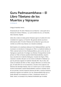 Presentacion, El Libro Tibetano de los Muertos y Vajrayana Chögyal Namkhai Norbu