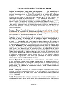 PLANTILLA CONTRATO DE ARRENDAMIENTO DE VIVIENDA URBANA