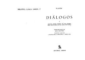 Platon - Dialogos I Gredos