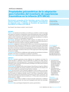 Propiedades psicometricas de la adaptación para Colombia del inventario de experiencias traumáticas en la infancia (ETI-SRCol)