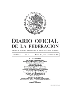 DIARIO OFICIAL DE LA DEDERACION TOMO DCLIV No10