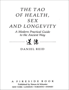 The Tao of Health, Sex and Longevity - Daniel Reid