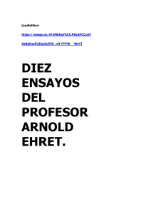 Diez Ensayos de Arnold Ehret