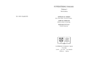 (Cambridge monographs on mathematical physics) Michael B. Green, John H. Schwarz, Edward Witten - Superstring Theory. Volume 1-Cambridge University Press (1987)