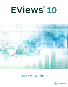 EViews 10 Users Guide II