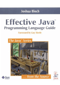 Effective Java - Programming Language Guide