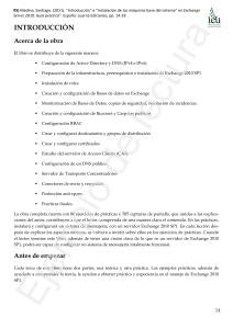 05) Medina, Santiago. (2011). Introducción e Instalación de las máquinas base del sistema en Exchange Server 2010. Guía práctica. España Luarna Ediciones, pp. 14-29