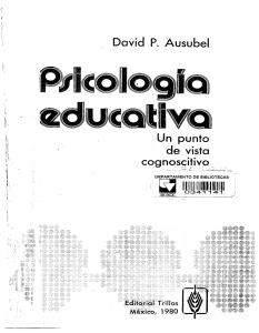 Ausubel David Ppsicologia Educativa