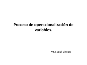 Operacionalización de variables