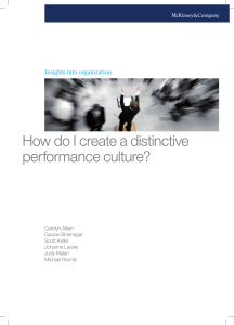 Material 7.2  - How do I create a distinctive performance culture
