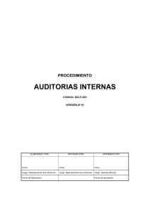 SIG-P-003 Auditorias Internas