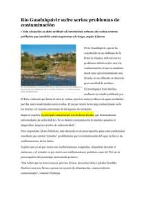 Río Guadalquivir sufre serios problemas de contaminación
