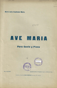 AVE MARIA. Maria Luisa Sepulveda