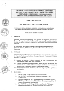 Directiva General N° 008-2018 Ejec. de Proy. Product. y Sociales x Adm. Directa