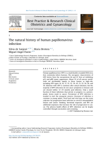 The natural history of human papillomavirus infection