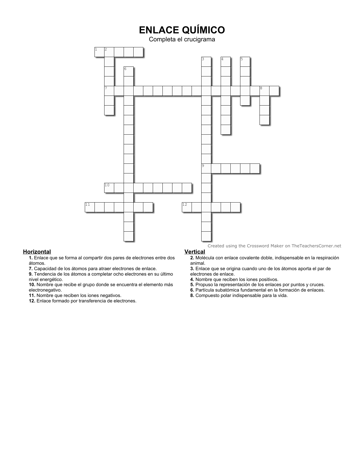 Crucigrama Crossword Answers