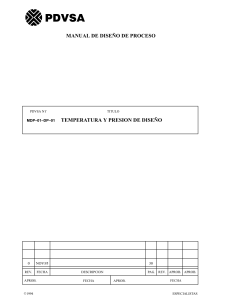 Manual de Dise&ntilde;o: Temperatura y Presi&oacute;n - PDVSA