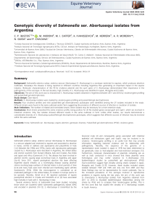 Genotypic diversity of Salmonella ser. Abortusequi isolates from Argentina