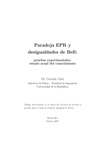 Abal G. - Paradoja EPR y Desigualdades de Bell