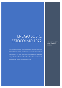 ENSAYO SOBRE LA DECLARACIÓN DE ESTOCOLMO 1972