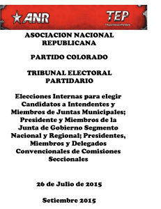 Paraguay ANR Partido Colorado Elecciones Internas 26 julio 2015 seccional 235 San Antonio