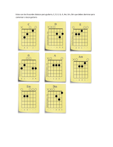 Acordes básicos Guitarra