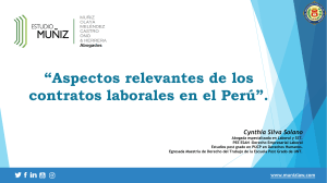 Aspectos relevantes de los Contratos Laborales en el Peru - CCPLL - 22-02-2020
