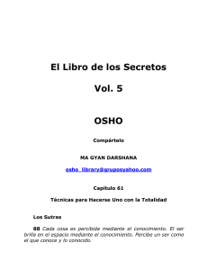 El Libro de los Secretos, Osho: Técnicas de Unión