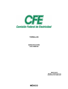 CFE 67B00-04 TORNILLOS