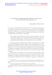 La noción de derechos humanos y garantías en la constitución mexicana,  de Rodrigo Brito Melgarejo